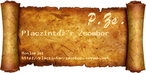 Placzintár Zsombor névjegykártya
